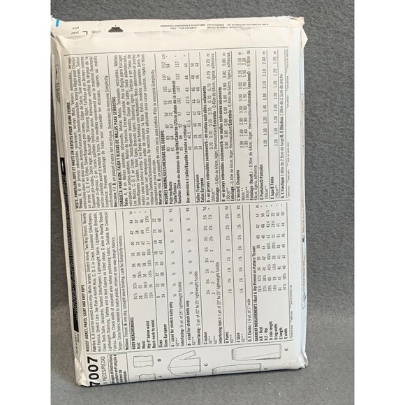 Simplicity Womens Sewing Pattern 7007 Jacket Top Pant Skirt Size 8-14 uncut - Picture 2 of 2